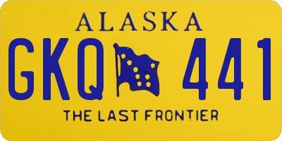 AK license plate GKQ441