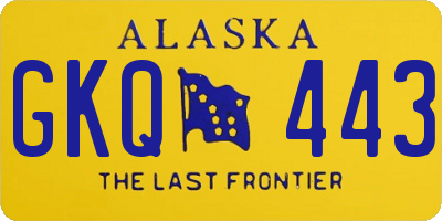 AK license plate GKQ443