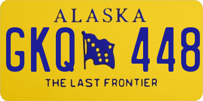 AK license plate GKQ448