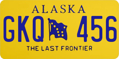 AK license plate GKQ456