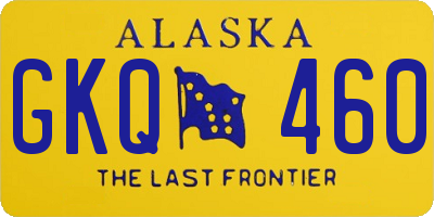 AK license plate GKQ460