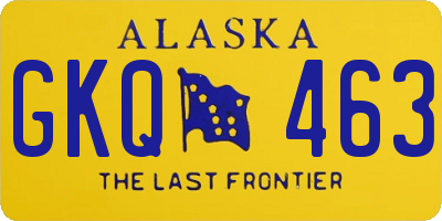 AK license plate GKQ463