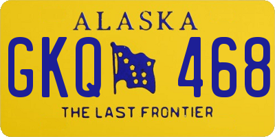 AK license plate GKQ468