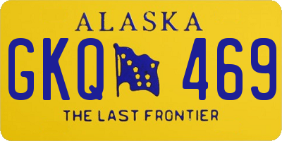 AK license plate GKQ469