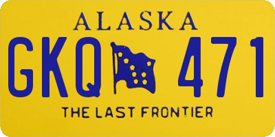 AK license plate GKQ471
