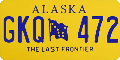 AK license plate GKQ472