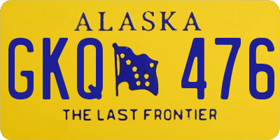 AK license plate GKQ476
