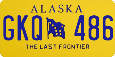 AK license plate GKQ486