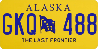 AK license plate GKQ488