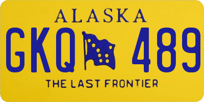 AK license plate GKQ489