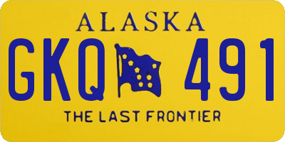 AK license plate GKQ491