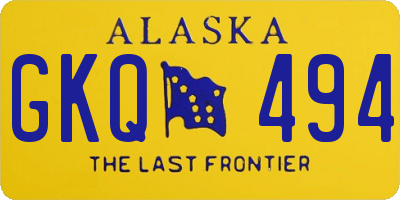 AK license plate GKQ494