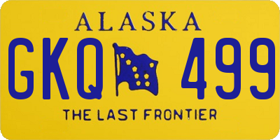 AK license plate GKQ499