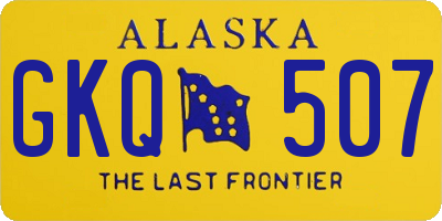 AK license plate GKQ507