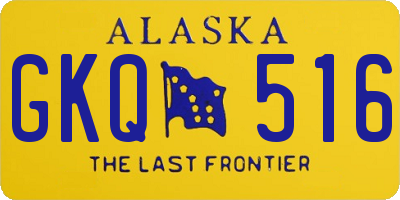 AK license plate GKQ516
