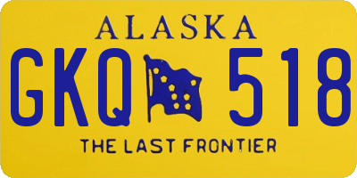 AK license plate GKQ518
