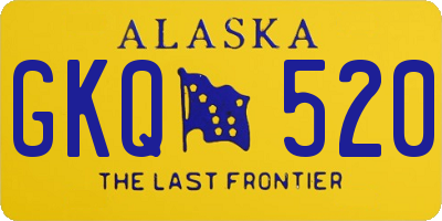 AK license plate GKQ520