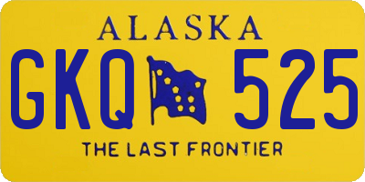 AK license plate GKQ525