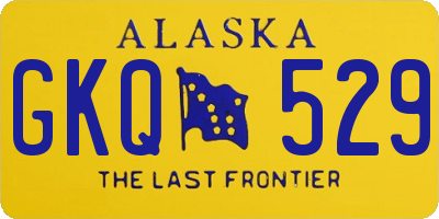 AK license plate GKQ529
