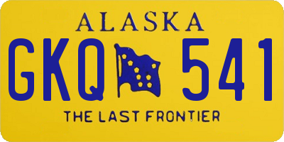 AK license plate GKQ541