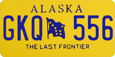 AK license plate GKQ556