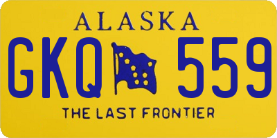 AK license plate GKQ559