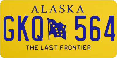 AK license plate GKQ564