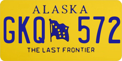 AK license plate GKQ572