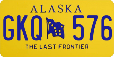 AK license plate GKQ576