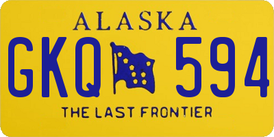 AK license plate GKQ594