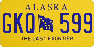 AK license plate GKQ599