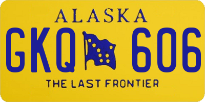 AK license plate GKQ606