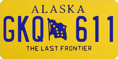 AK license plate GKQ611