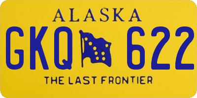 AK license plate GKQ622