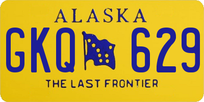 AK license plate GKQ629