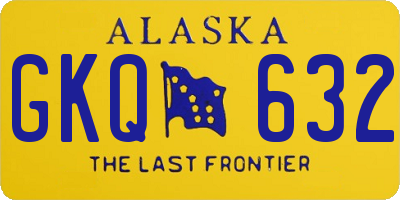 AK license plate GKQ632