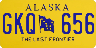 AK license plate GKQ656