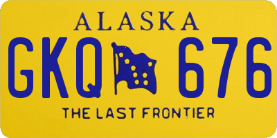 AK license plate GKQ676