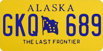 AK license plate GKQ689