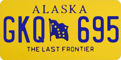 AK license plate GKQ695