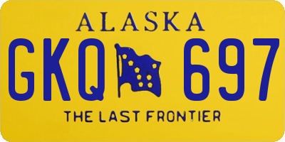 AK license plate GKQ697