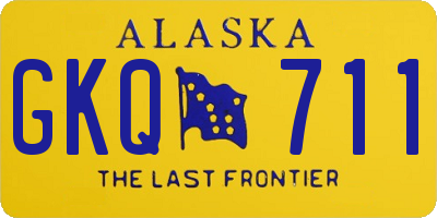 AK license plate GKQ711