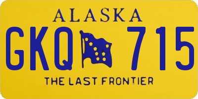 AK license plate GKQ715