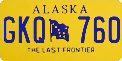 AK license plate GKQ760
