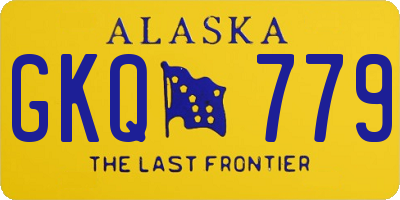AK license plate GKQ779
