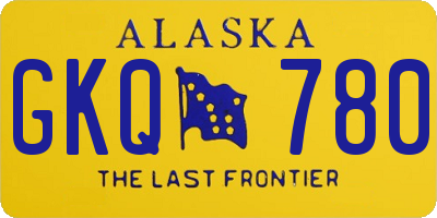 AK license plate GKQ780