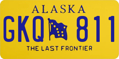 AK license plate GKQ811