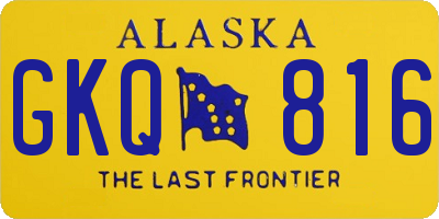 AK license plate GKQ816