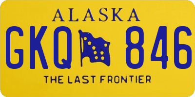 AK license plate GKQ846