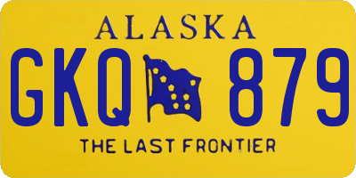 AK license plate GKQ879